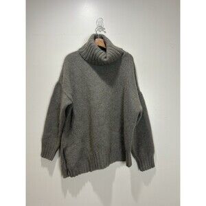 Black Goat Cashmere Taupe Cowl Neck Sweater 100% Cashmere Size M